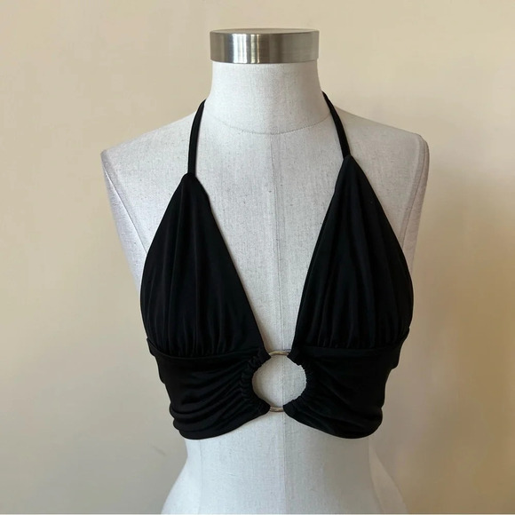 I am Gia Kiki halter crop top black 13830 - Picture 5 of 11